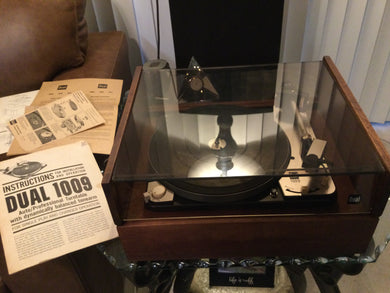 Dual 1009 Turntable, Just About Mint, Shure Cartridge, Serviced, Original Manual & Papers, Watch Video!