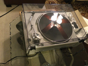 Technics SL-3350 Turntable, Just About Mint, Shure M70EJ Cartridge, Original Box& Manual, Drop Spindles, Watch Video!