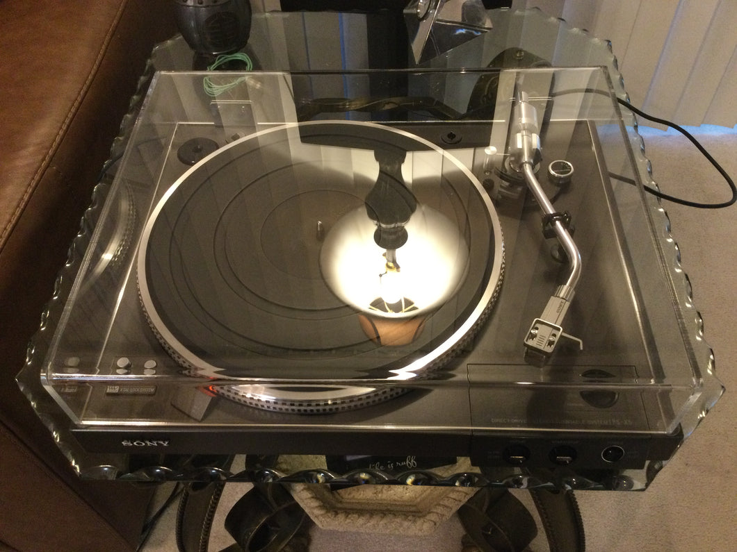 SONY PS-X5 TURNTABLE, JUST ABOUT MINT, EMPIRE 108 CARTRIDGE, NEW LID, SERVICED, WATCH VIDEO!