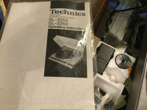 Technics SL-3350 Turntable, Just About Mint, Shure M70EJ Cartridge, Original Box& Manual, Drop Spindles, Watch Video!