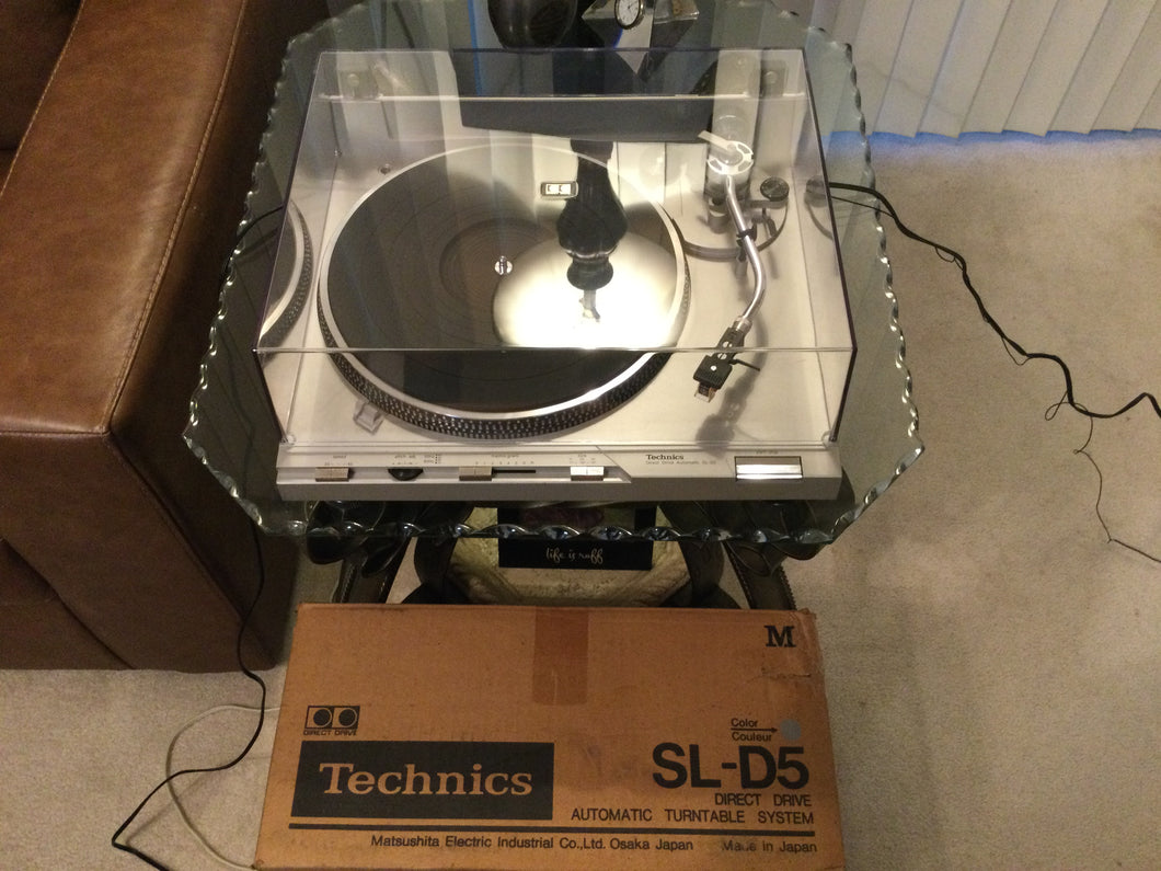 Technics SL-D5 Turntable, Near Mint, Audio Technica Cartridge, Original Box, Serviced, Watch Video!